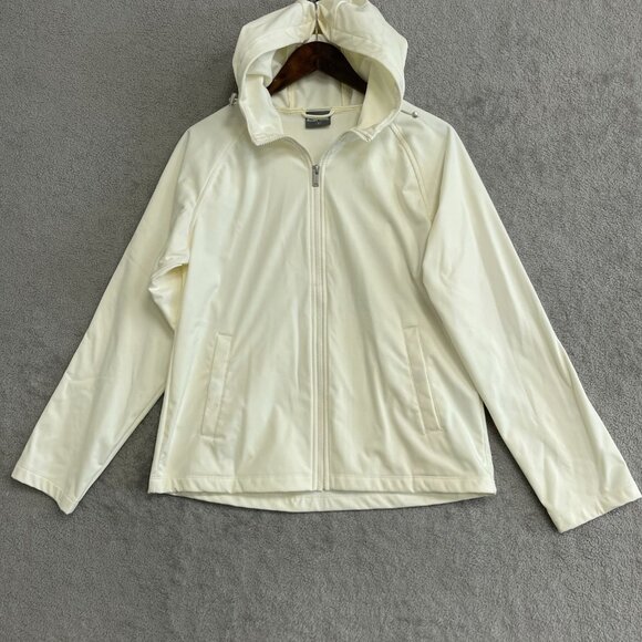 32 Degrees Heat Women's Size S Ivory Hooded Windbreaker Jacket - Picture 5 of 11